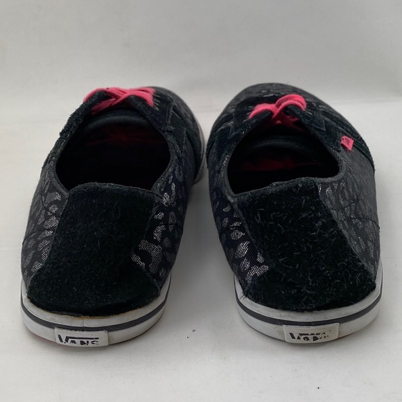 VANS Black Cheetah Leopard Print  Canvas Low Skate Sneaker Size 8.5 - Picture 11 of 14